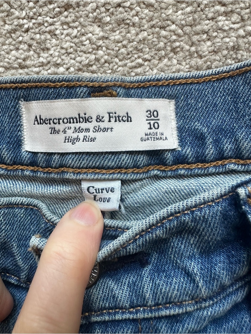 Abercrombie & Fitch Distressed Blue Denim Cutoff Shorts - Picture 2 of 3